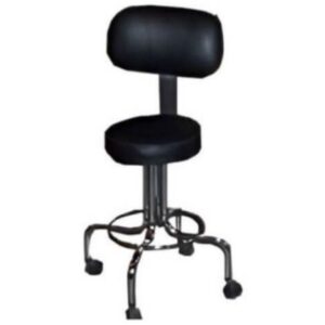 Banco giratorio con respaldo y ruedas