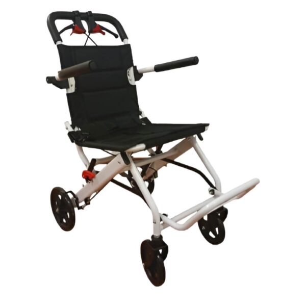 Silla de ruedas de traslado plegable ultraligera, capacidad de carga 110 kg