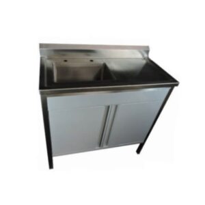 Lavabo Pasteur izquierdo de 120 cm de acero inoxidable